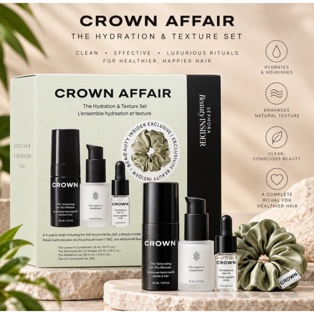 Crown Affair Sephora Beauty Insider Kit $53 Hydration & Texture Set NEW